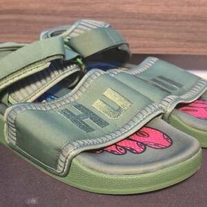 Adidas x Pharrell Williams Adilette 2.0 Tribe Green Sandals FU7611